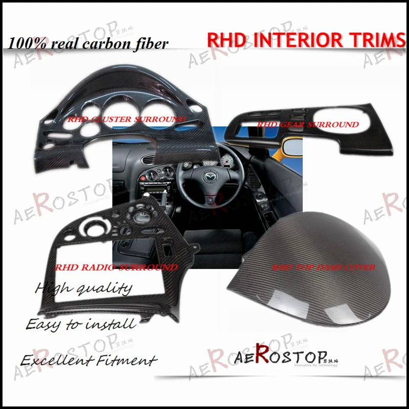 

CARBON FIBER RHD INTERIOR KIT 4PCS FOR 92-02 RX7 FD3S