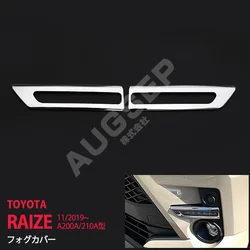 2PCS Car Styling for Toyota Raize A200A/210A SUS304 Exteriore Accessories Car Fog Lamp Cover Protectors Cover Exterior Sticker