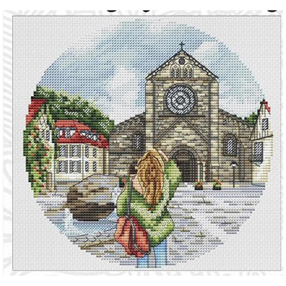 

ZZ5175 Christmas Decoration Cross Stitch Kits Home Decor Painting Picture Needlework Craft Supplies Paint Fabric Home Supplies