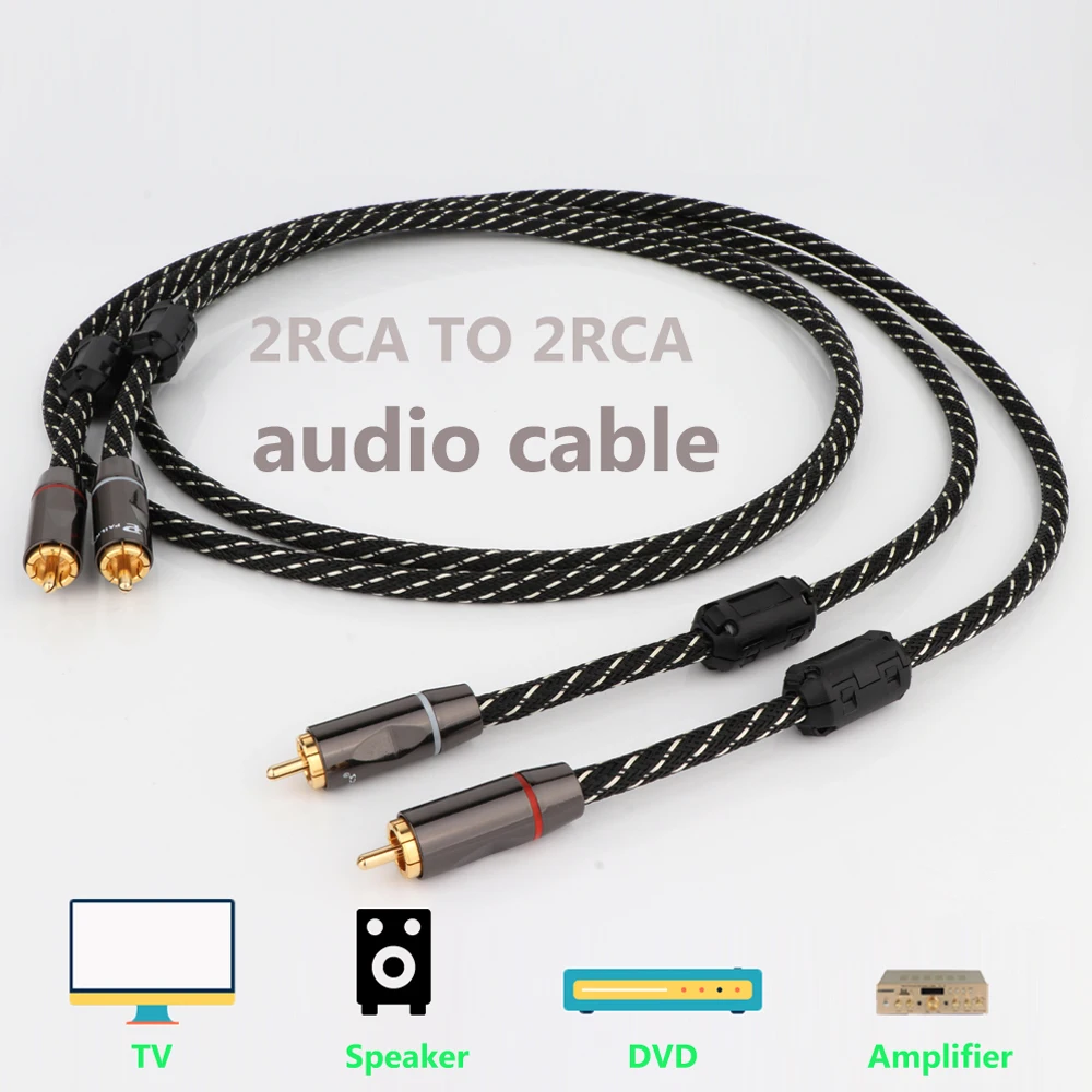 HIFI Thickened Wall 24k Gold Plated Connector Professional Cable RCA to RCA Interconnect RCA extension cable