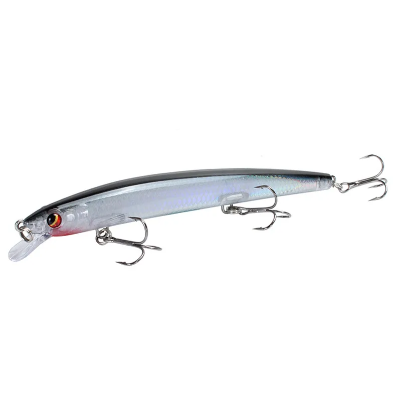 Señuelo de pesca de pececillos, cebo duro de plástico Artificial flotante, Wobbler, Crankbait, aparejos de lubina, 13,8 cm, 15,4g, 1 unidad