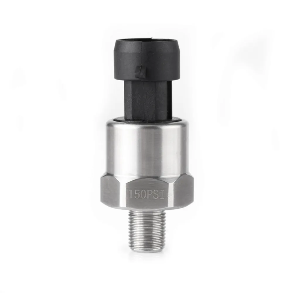 0-150 PSI Pressure Sensor Oil Fuel Water Pressure Transducer Stainless Steel Pressure Sender Gauge DC 5V 1/8 inch NPT Thread