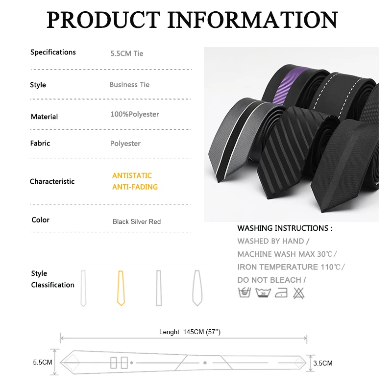 High Quality  New Men\'s Ties 5.5CM Slim Plaid Neckties Korean Style Houndstooth Handmade Business Casual Tie For Men Gift