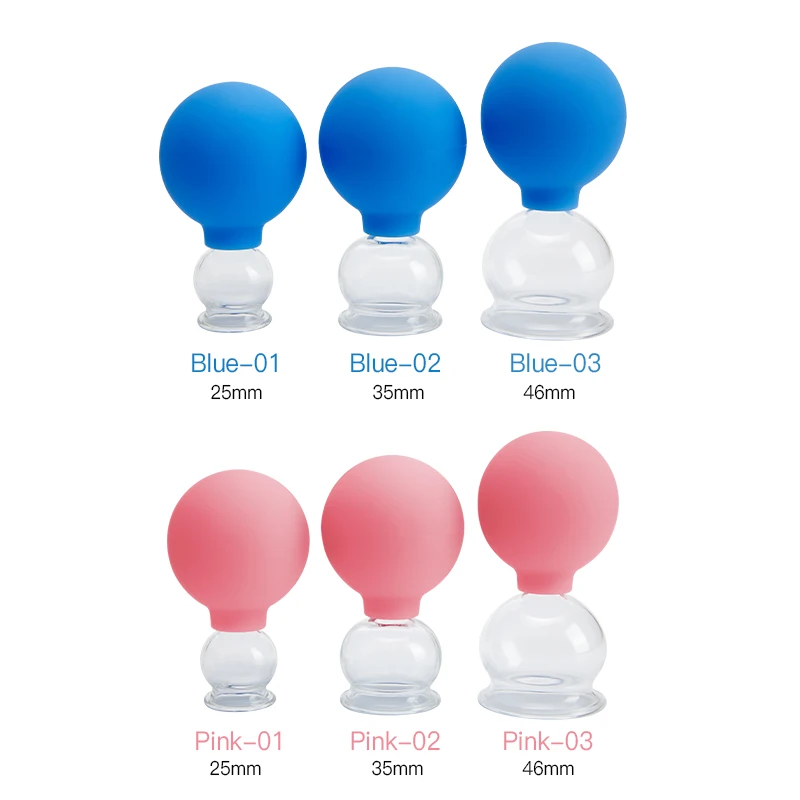 Glass Silicone Cupping Cups Set Face Body Vacuum Suction Massage Cups Anti Cellulite Cans Facial Cupping Jars Health Care Gift