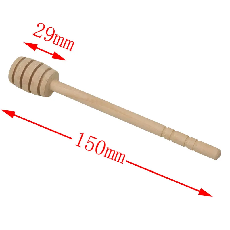 1pcs High Quality Honey Stir Bar Mixing Handle Jar Spoon Practical  Wood Dipper Honey Long Stick Supplies Honey Kitchen Tools