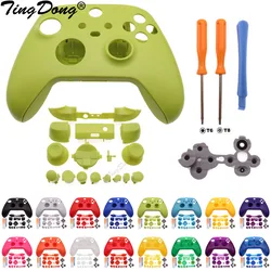 For Xbox Series X S Controller Protective Cover Shell Front After the shell Case and Full set Buttons &Tools & Conductive Rubber