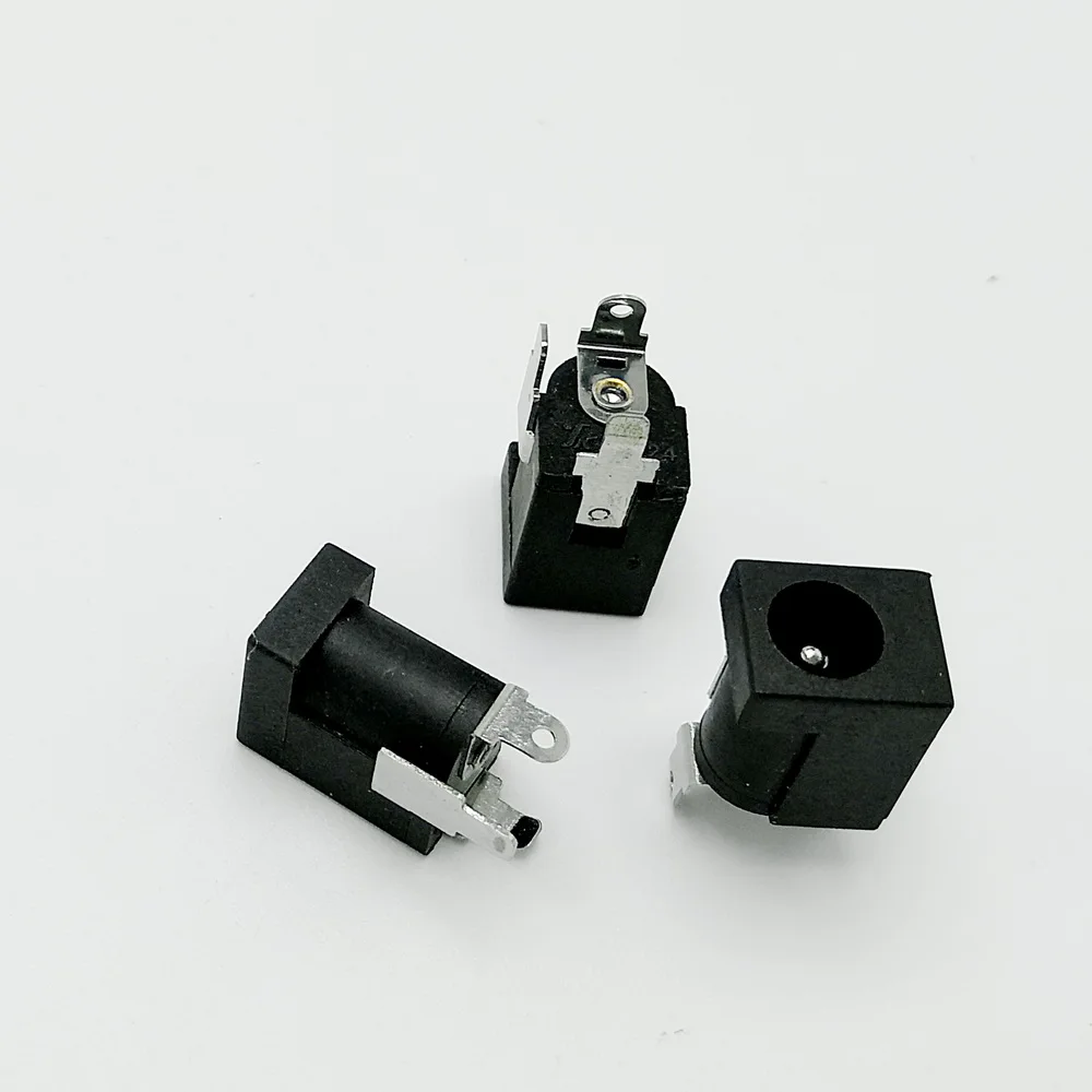 10Pcs Vertical Type DC Power Socket Connector 5.5x2.1mm 2.1mm DC Socket Power Socket