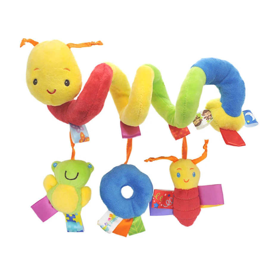 Baby Crib Mobile Rattles Hanging Plush Cute Animal Doll Newborn Educational Toy Infant Car Seat Stroller Spiral Bed Winding Toys