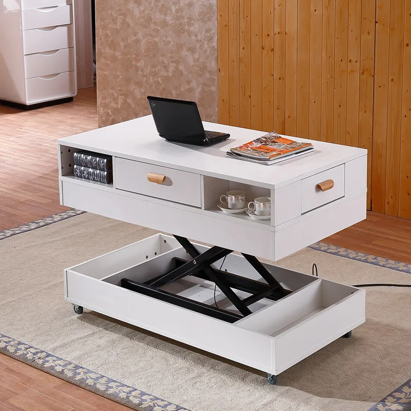 Mesa de café multifuncional embutido vertical de levantamento dobrável quadro de levantamento elétrico pequeno com fio de controle remoto sem fio