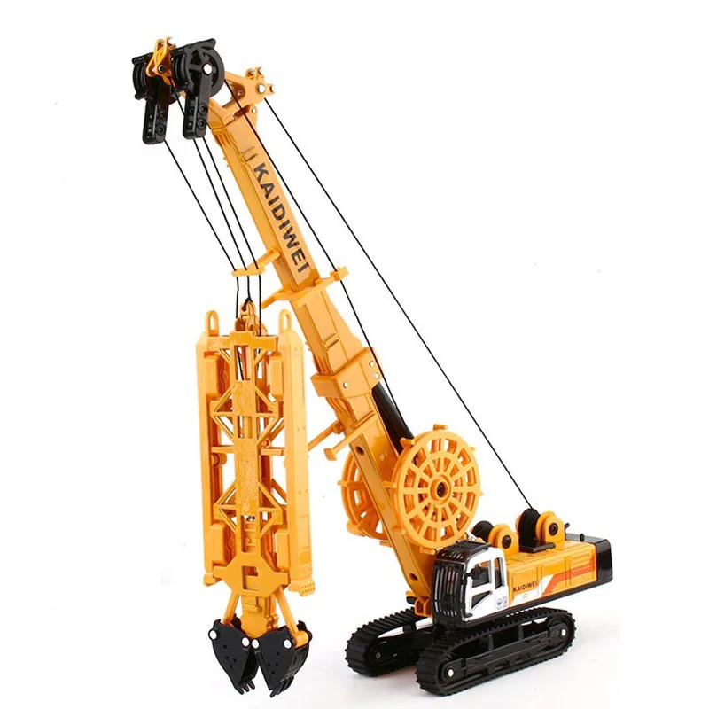 High simulation 1:64 alloy slotted pile driver model,earth boring machine engineering toy,exquisite collection ornaments