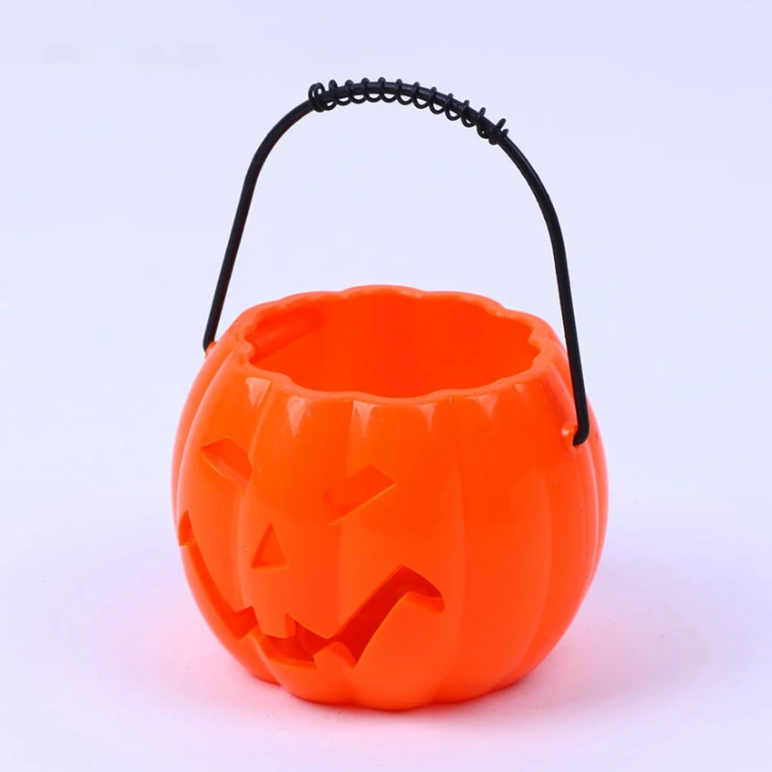 LED Face Pumpkin Lights Orange Pumpkin Lights LED Battery Operated Halloween Decoration Glowing Face Pumpkin Lantern