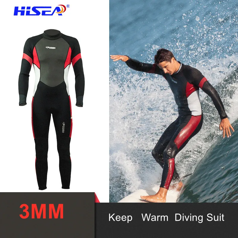 Men 3MM Neoprene Scuba Water Sport Winer Warm Diving Suit Full Body Spearfishing Snorkeling Swim Surf Kayaking WetSuit Equipment