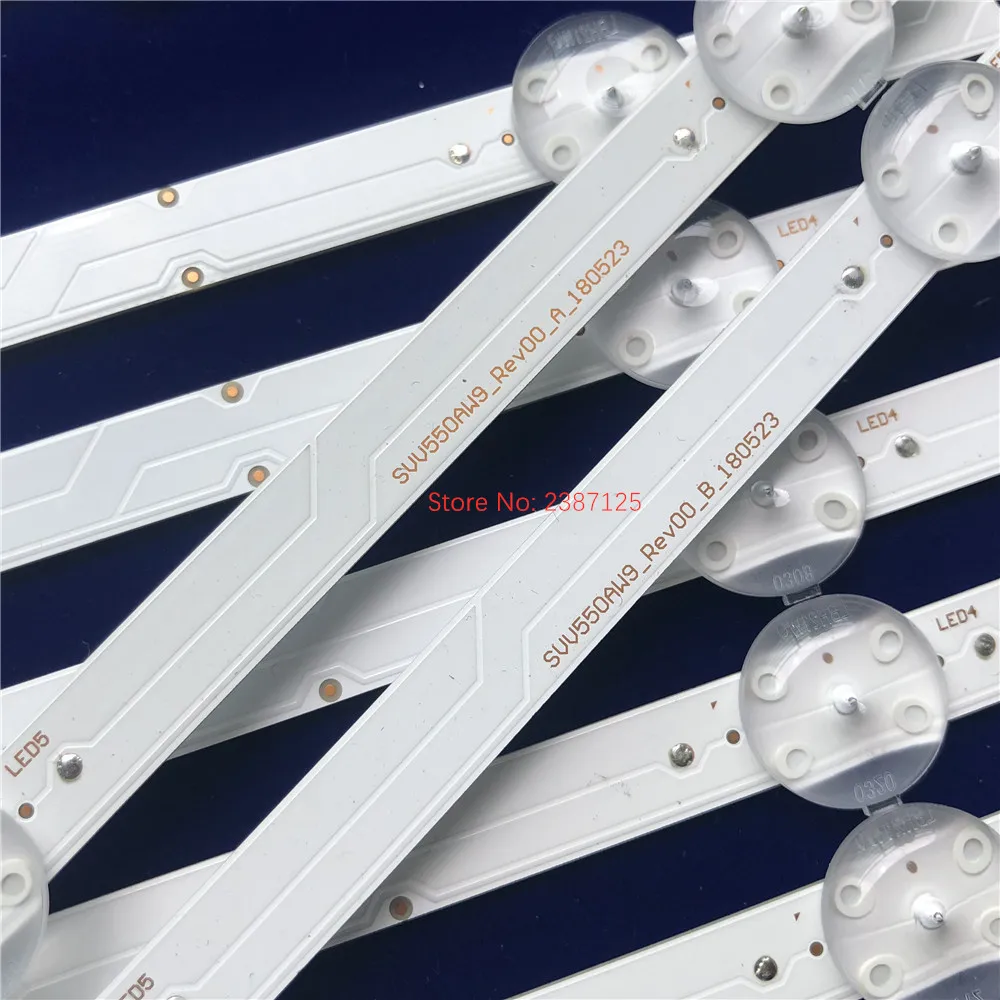 New 9PCS(6A+3B) LED Strip For VES550QNYL-2D-N01 SVV550AW9 55SBU700 55SBU720 55R7020 55R753 55HK25T74 LT-55VU63 LC550EQY (SH)(M1)