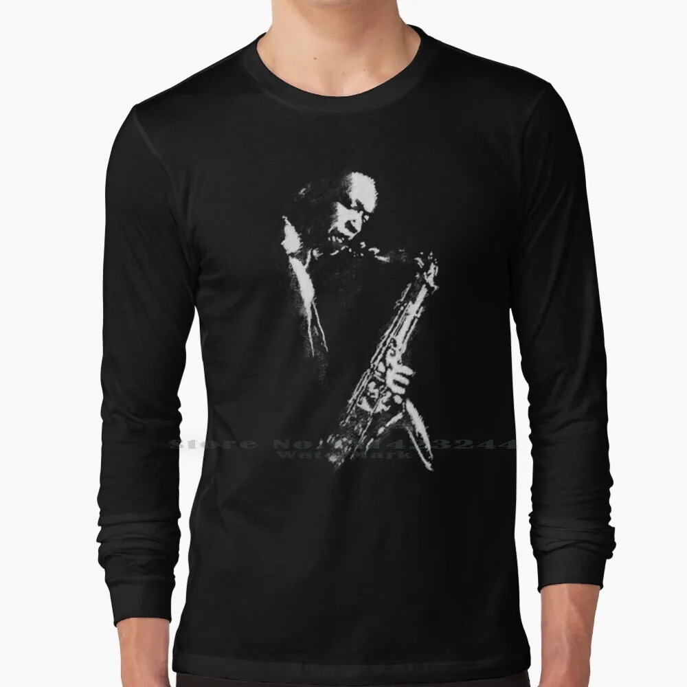 John Coltrane-Camiseta de manga larga 100% algodón, Saxofón gigante, Tenor, Legend, Jazzman, músico, Johncoltrane, boceto