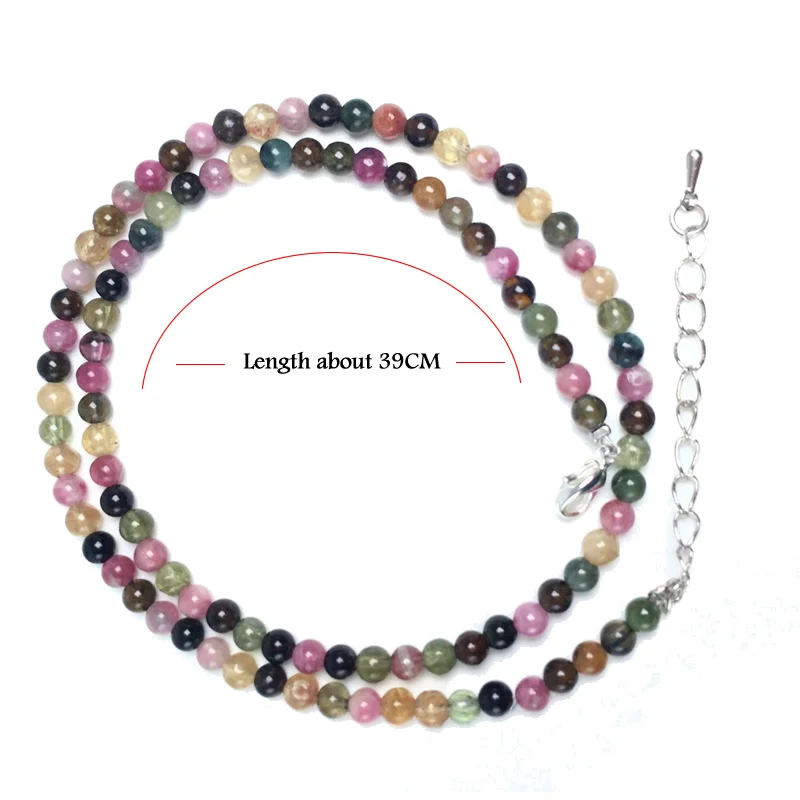 Natural 4mm Fluorite Amethyst Sunstone Apatite quartz Beads necklace multiple colors gifts for girls fashion Bracelet choker