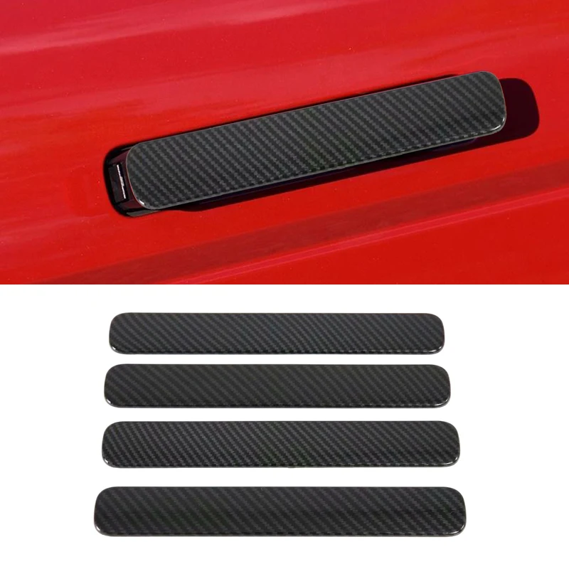 

For Range Rover Evoque 2020 Carbon Fiber Style Side Door Handles Cover Trim Car Styling ABS Chrome Smart Cover