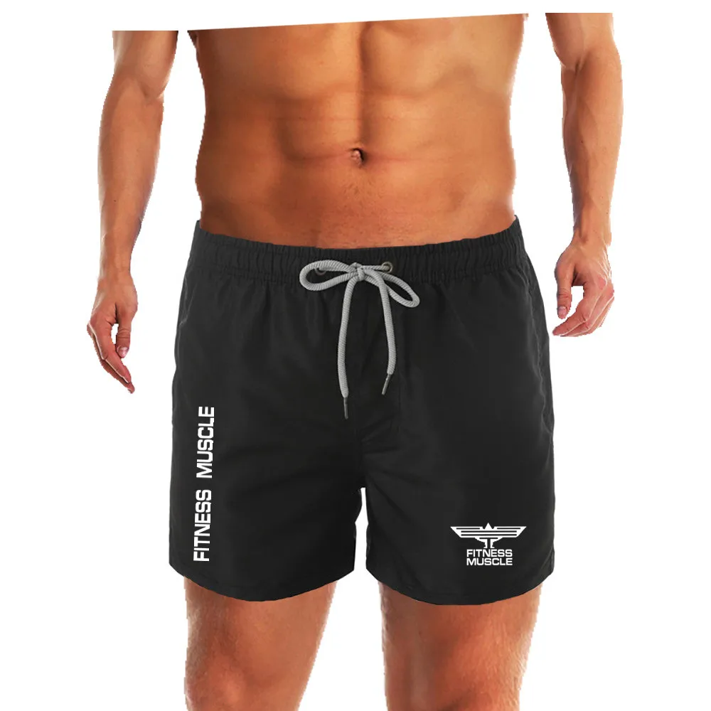 Men's Fitness Muscle Swimwear Swim Shorts Trunks Beach Board Shorts Swimming Pants Swimsuits Running Sports Surfing Shorts