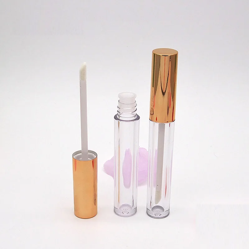 Lip Gloss Lipgloss Containers Round Gold Clear Empty 4.5ml 10pcs 30pcs 50pcs Cosmetic Containers Refillable DIY Lip Gloss Tubes