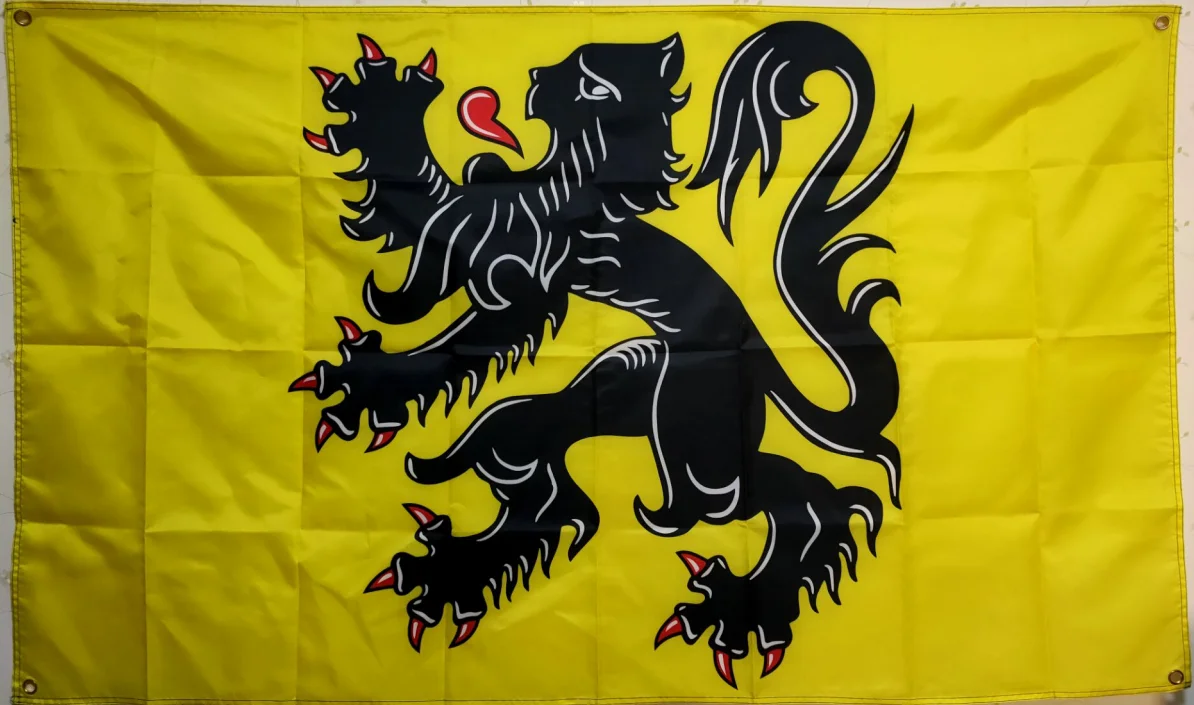 

Flag of Flanders the Flemish Community and Region Wall Hanging Belgian Lion