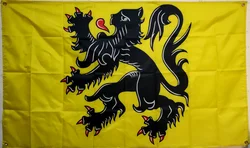 Flag of Flanders the Flemish Community and Region Wall Hanging Belgian Lion