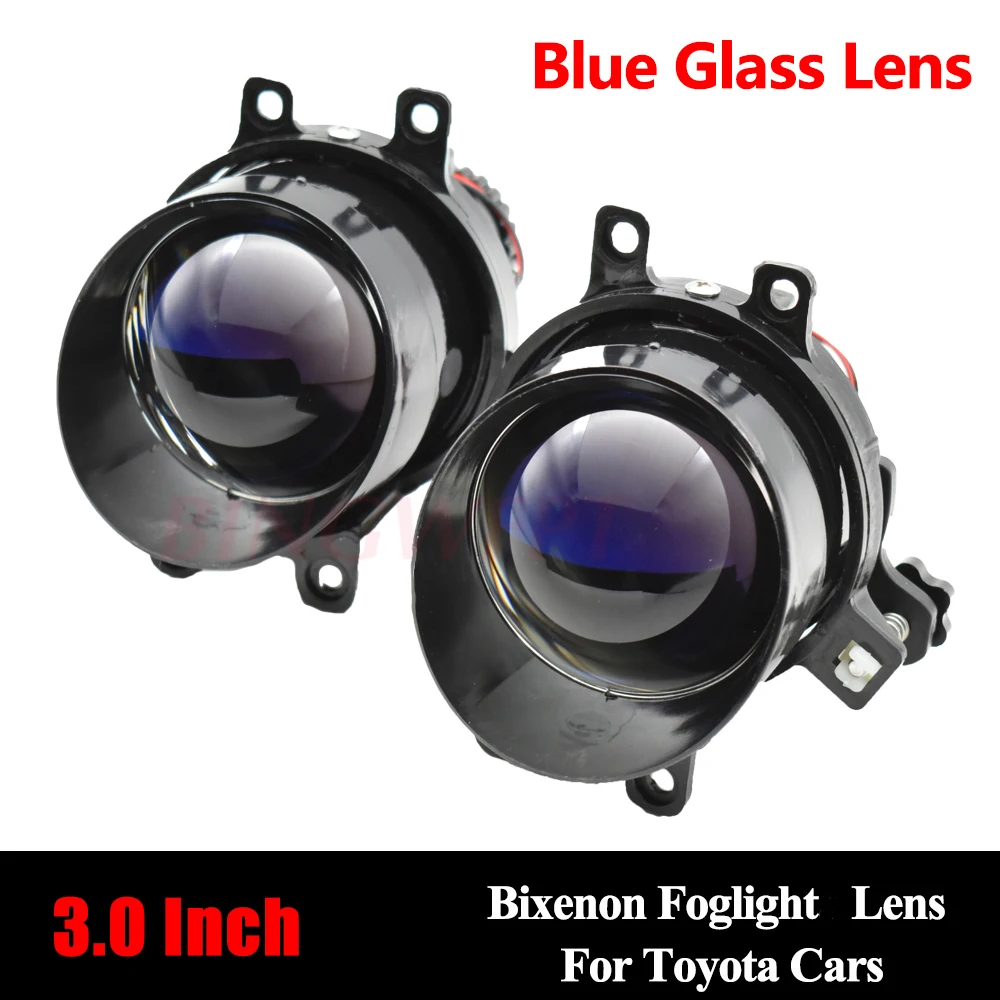 1pair Fog Lights Bixenon Lens For Toyota Corolla/Yaris/Avensis/Camry/RAV 4/L exus H11 HID Projector Lenses Accessories Retrofit