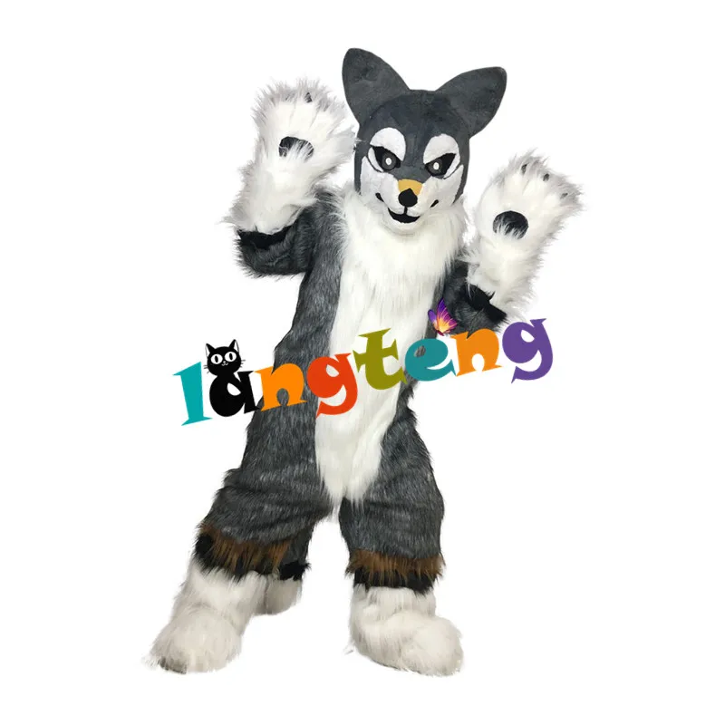 

984 Cartoon Furry Costuming Animal Longhair Fursuit Husky Dog Fox Mascot Costumes