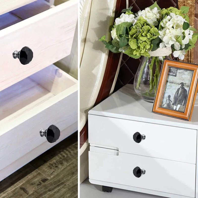 black dresser crystal knobs Finally Home Furnishings