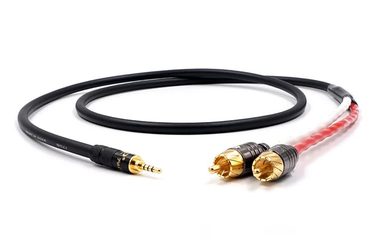 Hohe Qualität A53 HIFI TRRS Ausgewogene 2,5mm zu 2 RCA Stecker Audio Kabel Für Cayin N5 Iriver AK240 AK380 AK120II Amp Onkyo DP-X1