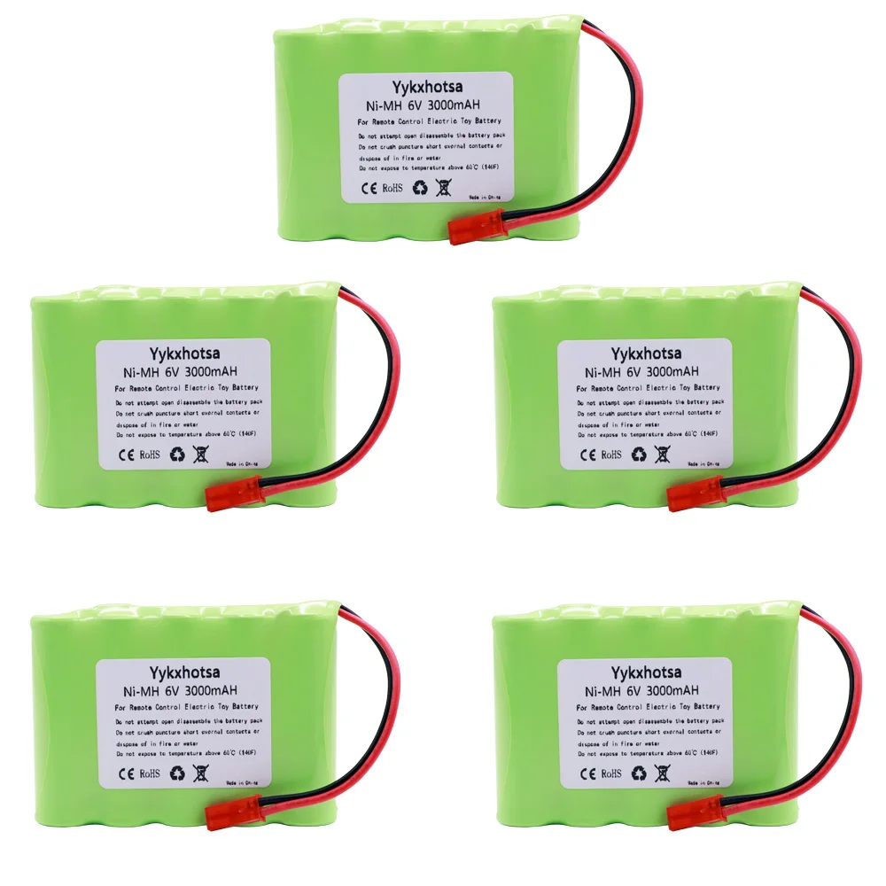 

2/3/5PCS 6V 3000mah NI-MH battery M model JST Plug for RC Toy Electric toy security facilities electric toy AA 6 V battery pack