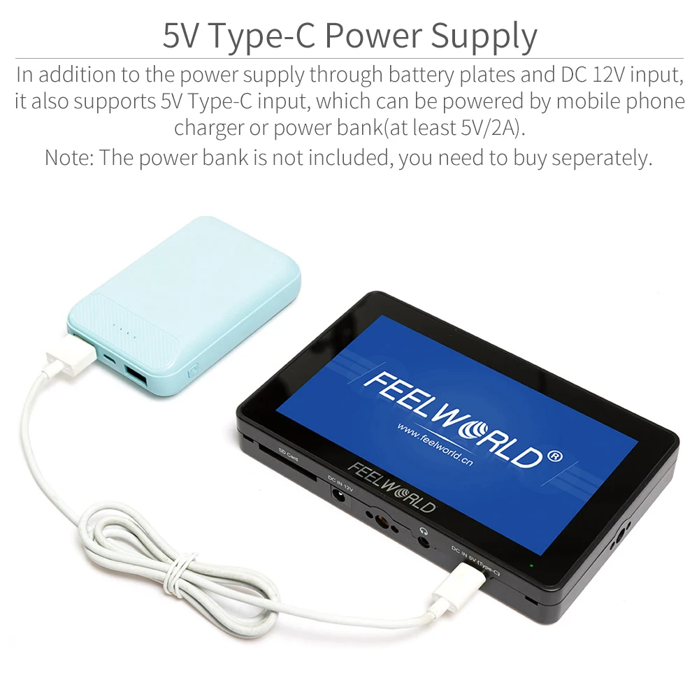 FEELWORLD 5.5 بوصة على الكاميرا DSLR المراقبة الميدانية FHD IPS شاشة تعمل باللمس 4K HDMI 1920x1080 ثلاثية الأبعاد LUT الموجي لجهاز Rig Gimbal F6PLUS