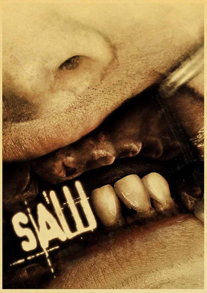 Buy Three Get Four Horror Movie Saw Posters Retro Kraft Paper Posters Tavern Cafe Living Room Study Bedroom Decoration