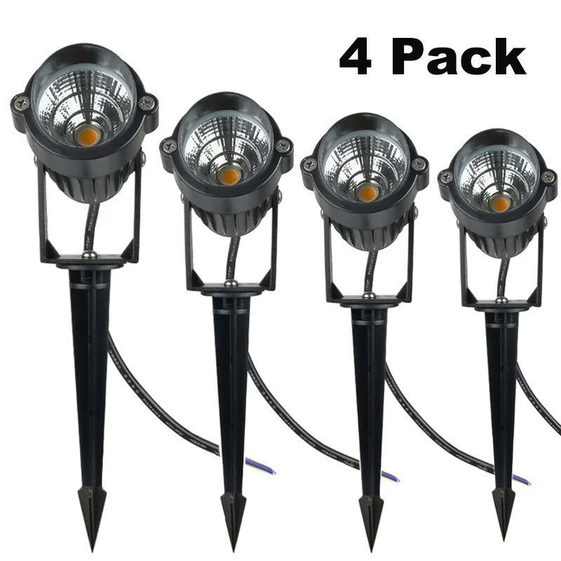 4PCS 3W 5W Outdoor Garden Landscape Light 220V110V 12V LED Lawn Lamp COB Waterproof Lighting Led Light Garden Path Spotlights