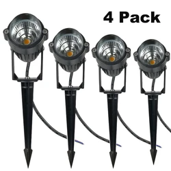 4pcs 3w 5w Garten landschafts licht im Freien 220 v110v 12v LED Rasen lampe Cob wasserdichte Beleuchtung LED-Licht Gartenweg Scheinwerfer