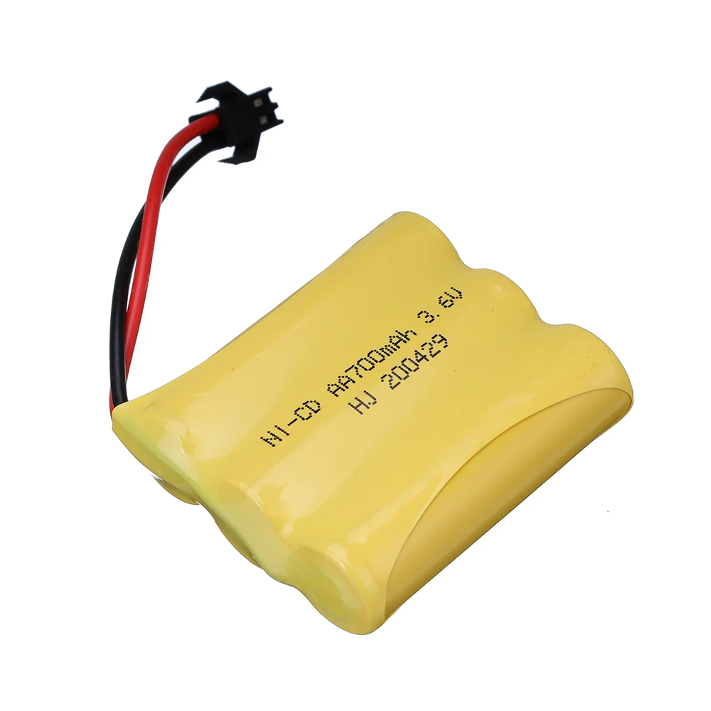 3.6V 700mah NiCD 충전식 배터리 팩, RC 자동차 트럭 기차 보트 예비 부품 AA 700mah 3.6V RC 장난감 배터리 SM/타미야 플러그