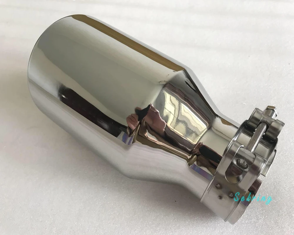 Stainless steel Large Diameter 115mm 4.5inch The flat edge universal muffler tail throat Car modification exhaust tip pipe