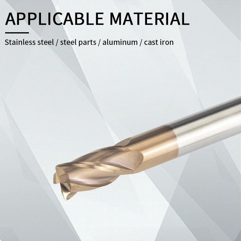 1pcs/5pcs/10pcs 4-edge HRC 60 D2*R0.5*D4*50L/D4*R0.5*D4*100L/D10*R3*D10*75L CNC machining machine tool tungsten steel alloy fill