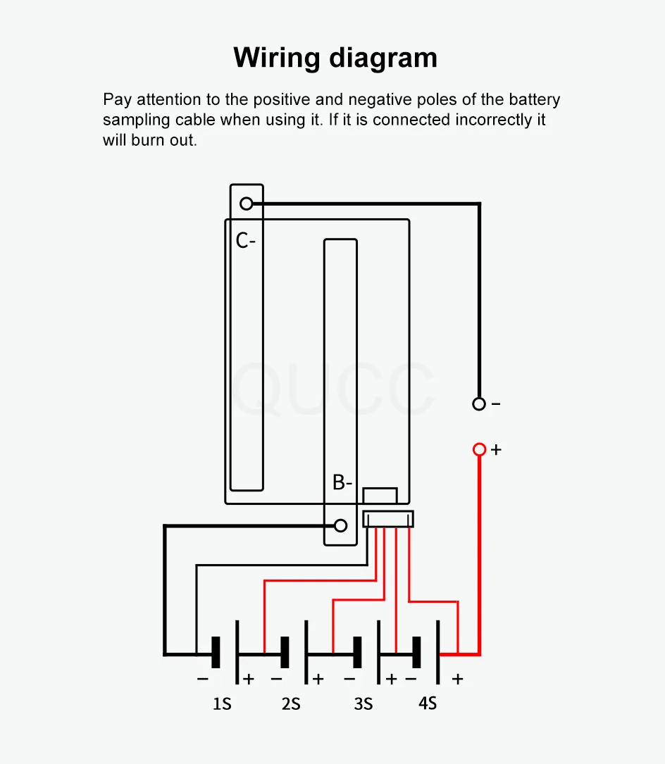 Qucc 12V Lifepo4 BMS 4S 300A 250A 200A 150A 100A słonecznej falownik płyta ochronna 3.2V bateria litowa Bms z równowagi