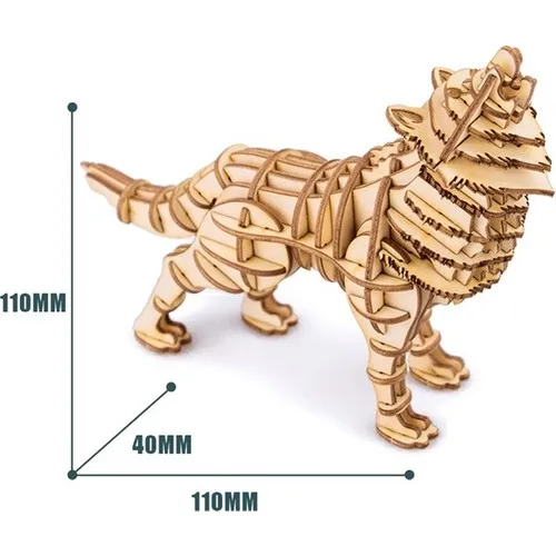 Robotime 3D Puzzle Wolf Wooden TG207