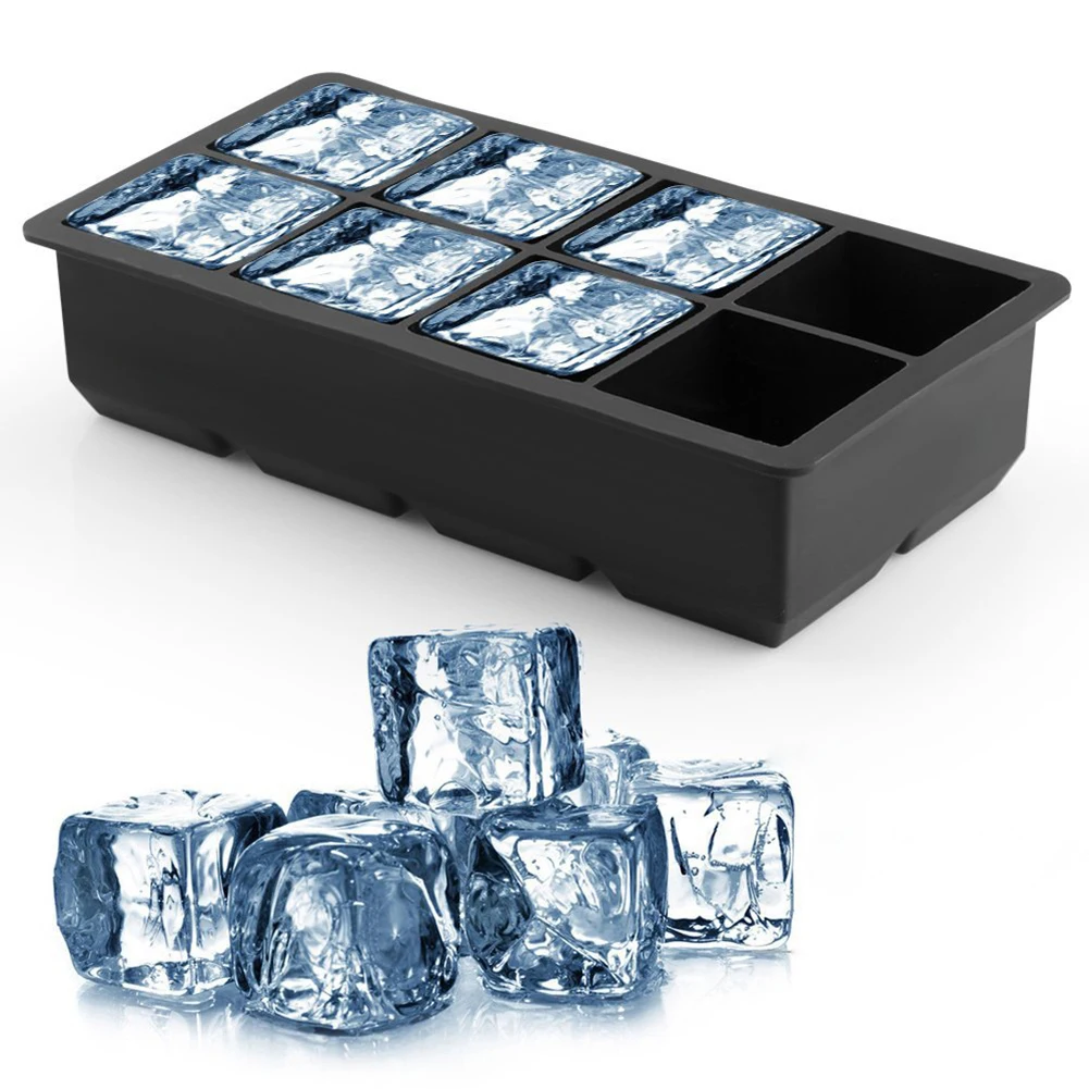 

Silicone Ice Cube Tray Mold For Refrigerator Bar Wine Kitchen Tool 8-cell Silicone Ice Tray Food Grade Eight-cell