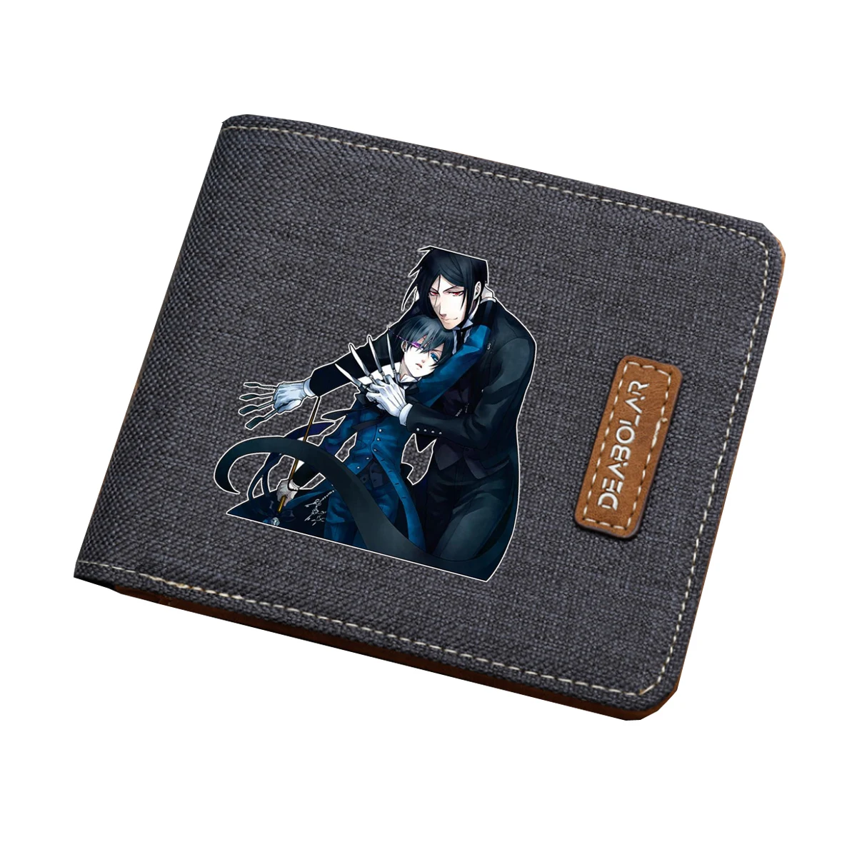 Anime Black Butler cosplay portafoglio studente portamonete portamonete uomo donna stampa corta portafoglio Carteira borsa per adolescenti