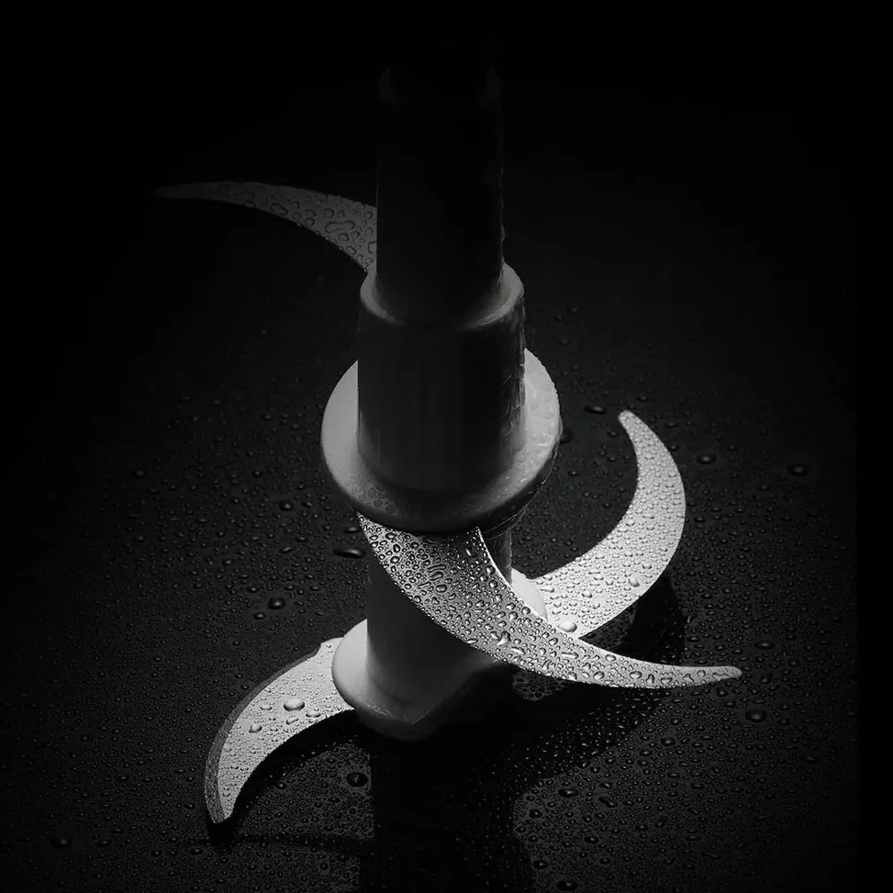 Mezclador de llenado de acero inoxidable multifuncional, picadora de carne pequeña eléctrica para el hogar, Herramienta de mezcla de ajo y verduras de alta potencia, 1.8L