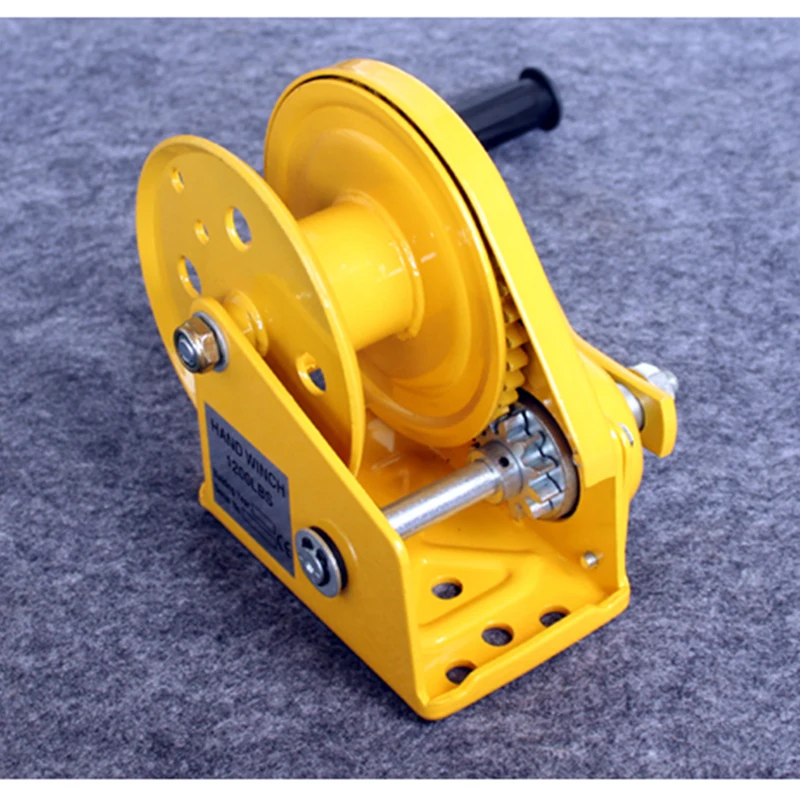 1200lb Hand crank two-way self-locking manual winch household small portable traction hoist with brake manual winch