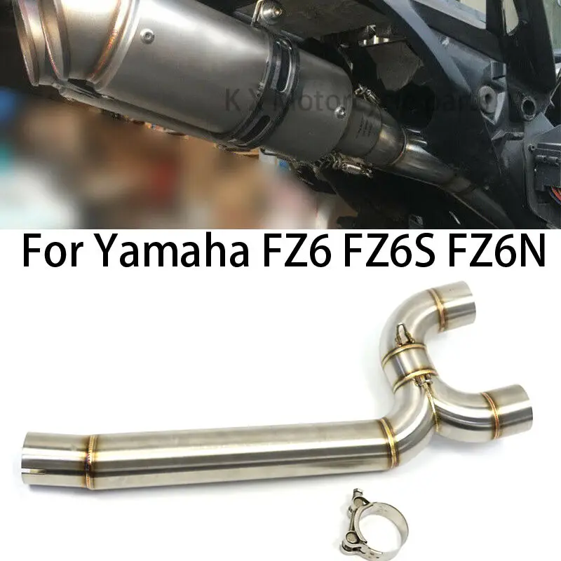 

For Yamaha FZ6 FZ6N FZ6S Motorcycle Exhaust Middle Mid Link Pipe Muffler Tube Connect Pipe Motorbike Accessories Escape MOTO