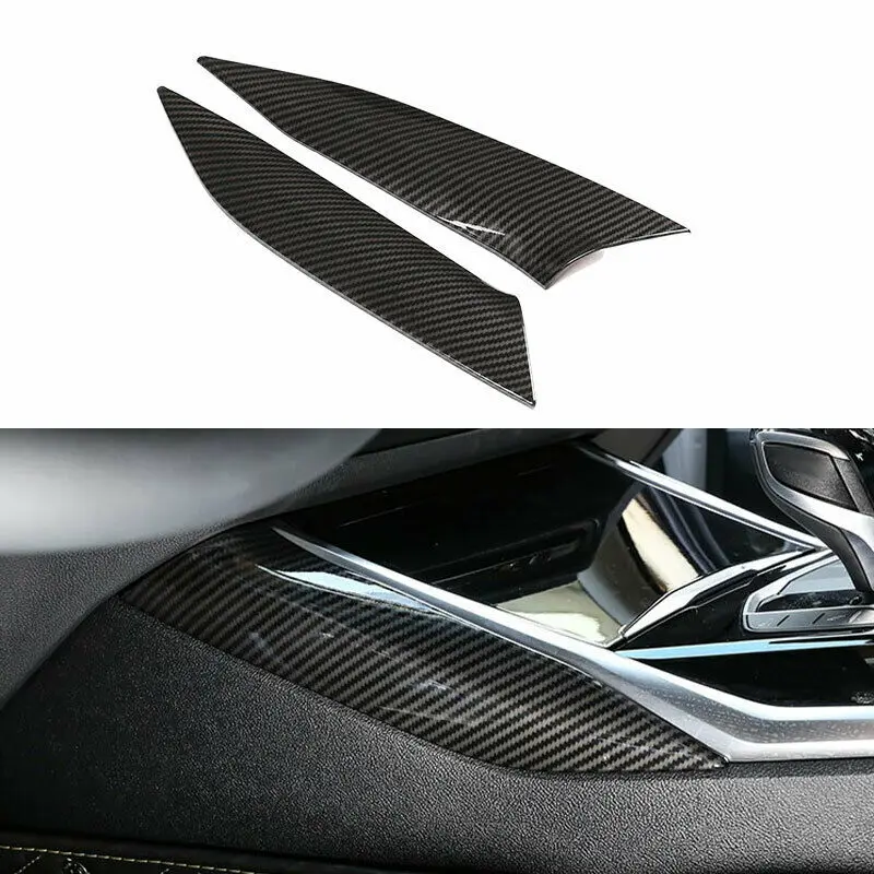 

Real Dry Carbon Fiber Gear Shift Both Side Cover Trim Car Accessories Fit For BMW 3 Series G20 G28 2019-2021