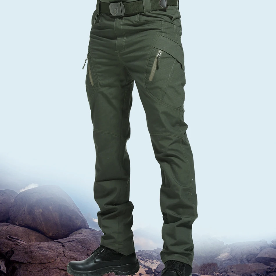 Pantalones tácticos con múltiples bolsillos para hombre, pantalón táctico de viaje urbano militar, elástico, Delgado, Cargo, 5XL, nuevo