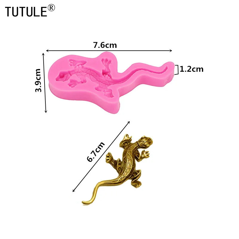 Gadgets - gecko Lizard Flexible Silicone Mold Polymer Clays, Food Safe, Fondant, Chocolate, Sugar Art, Candy, Gum Paste -Mold