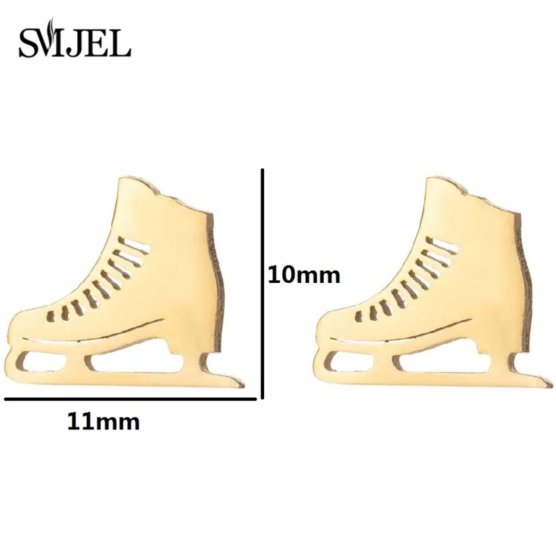 New Fashion Baseball Studs Earrings For Women Stainless Steel Football Volleyball Softball Hockey Skates Sports Earrings Jewelry