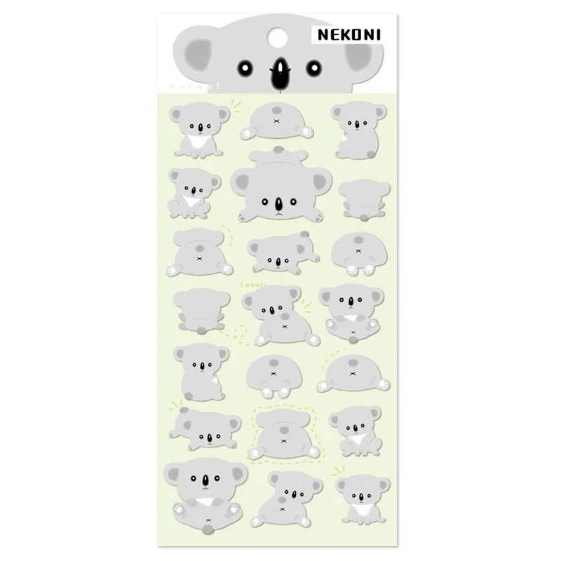 Schattige Panda Hond Koala Konijn Stickers Dagboek Sticker Plakboek Decoratie Pvc Briefpapier Stickers