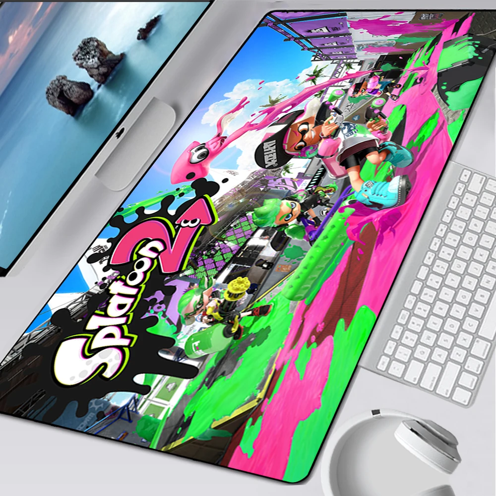 Large Gaming Mouse Pad Computer Office Mousepad PC Gamer Mouse Mat Laptop Mausepad Splatoon 2 Mouse Carpet Keyboard Mat Desk Pad