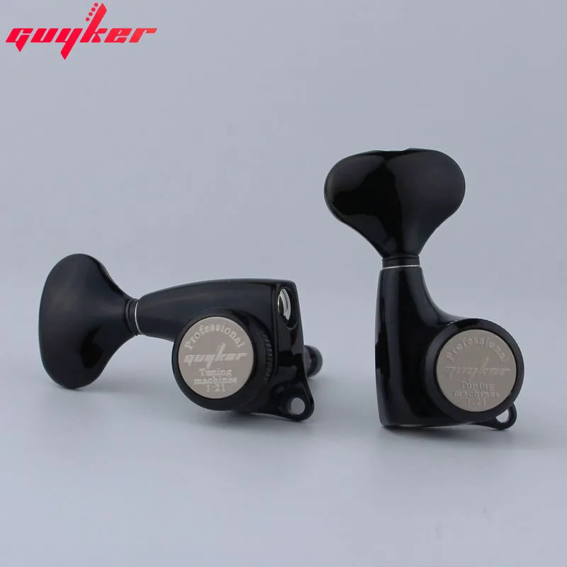 Guyker Guitar Locking Tuners 3L+3R-1:21 Machine Head Set Replacement for ST TL SG LP Style Electric Folk